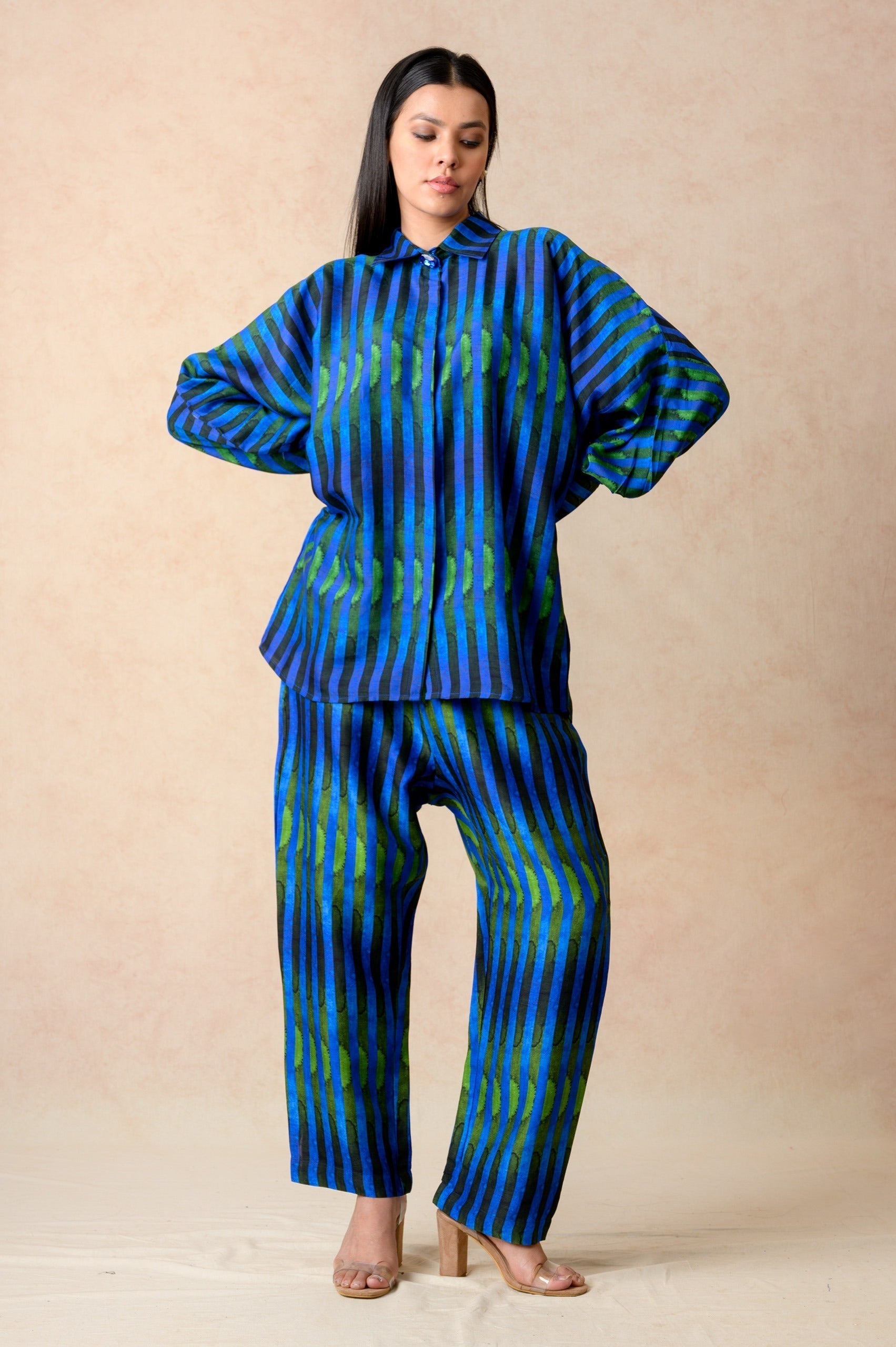 Stripes print twinning set for Mom + Son image 1