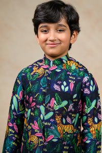 Multicolor jungle print twinning set for  Sister + Brother image 17