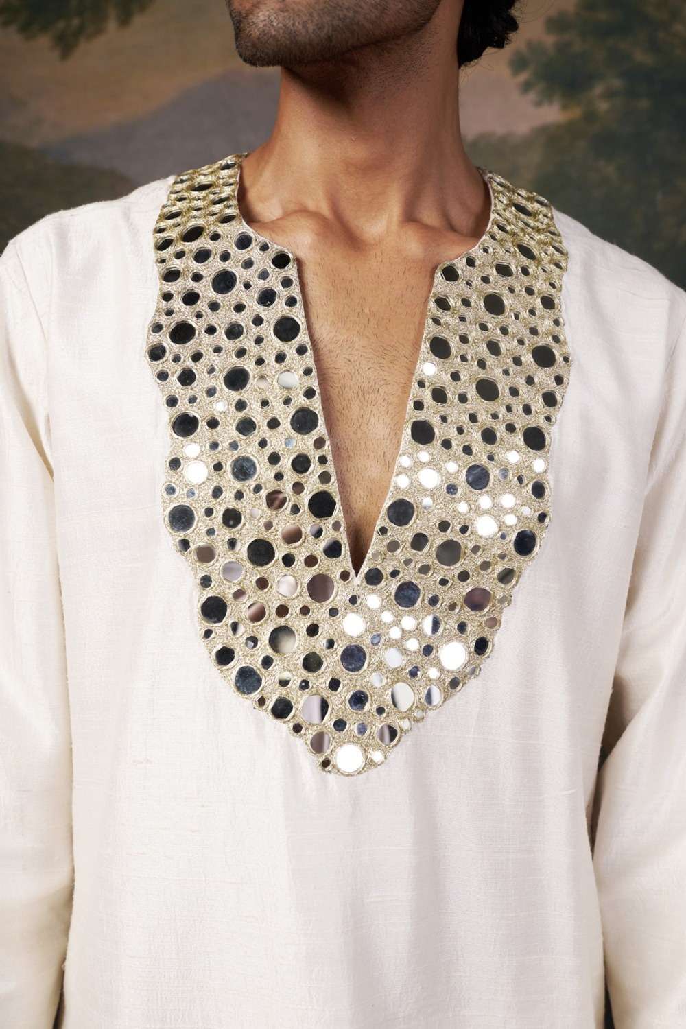 Mirror Work Kurta with Matching Pyjama image 5