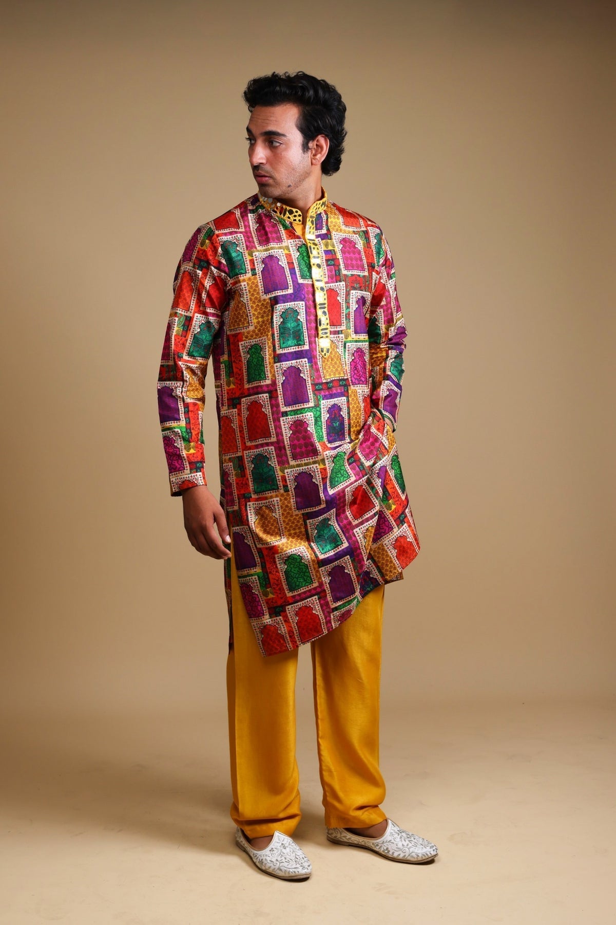 Mirror Work Kurta With Matching Pyjama image 0