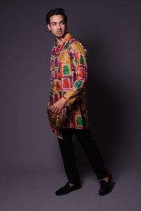 Hand-Embroidered Jharokha Print Twinning Set for men + Women image 10