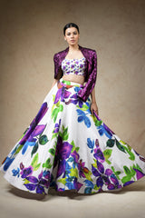 Hand Embroidered Silk Lehenga With Jacket, Blouse image 1