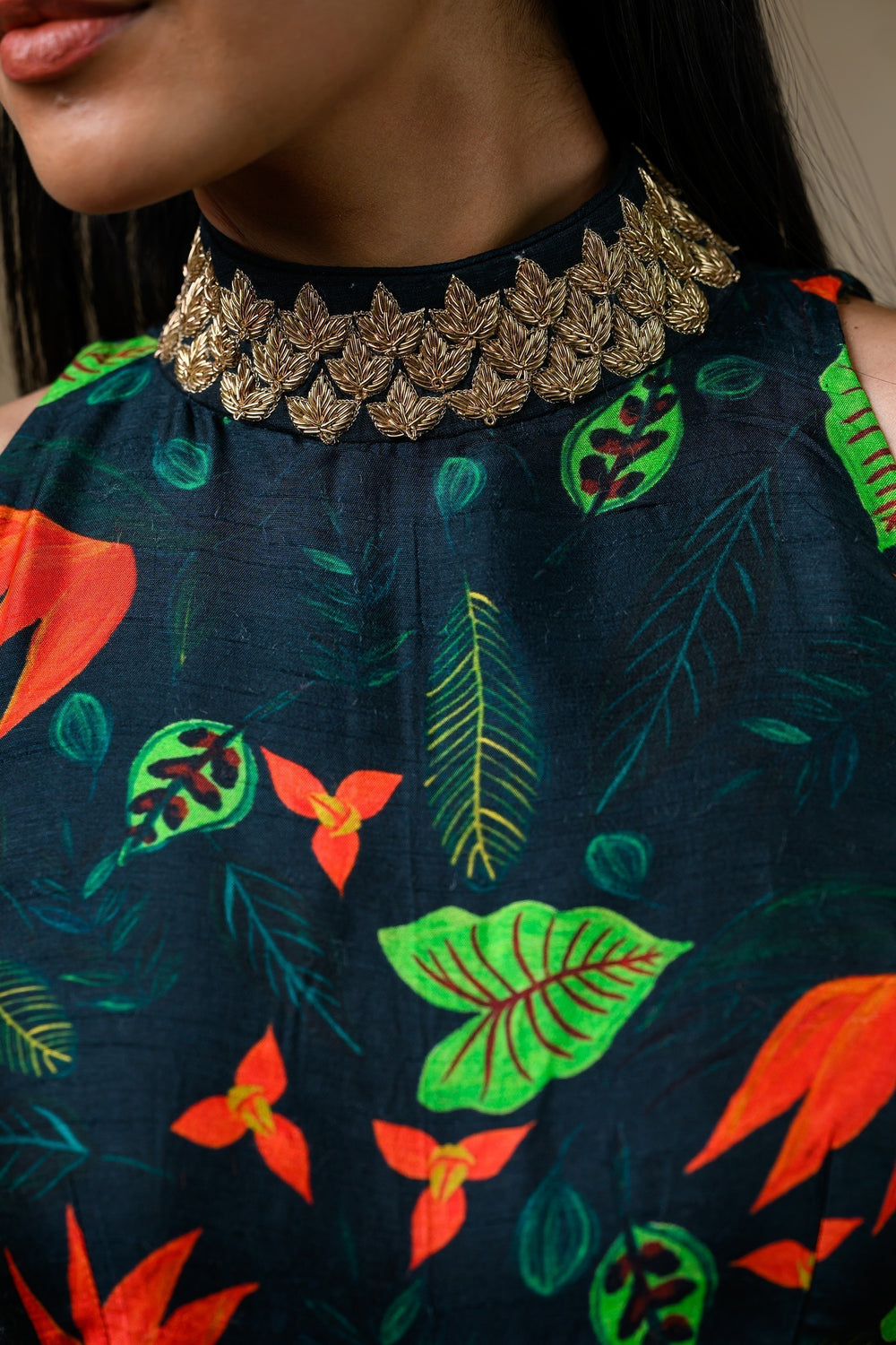 Hand embroidered Lily print twinning set for Mom + Daughter + Son (Copy) image 9