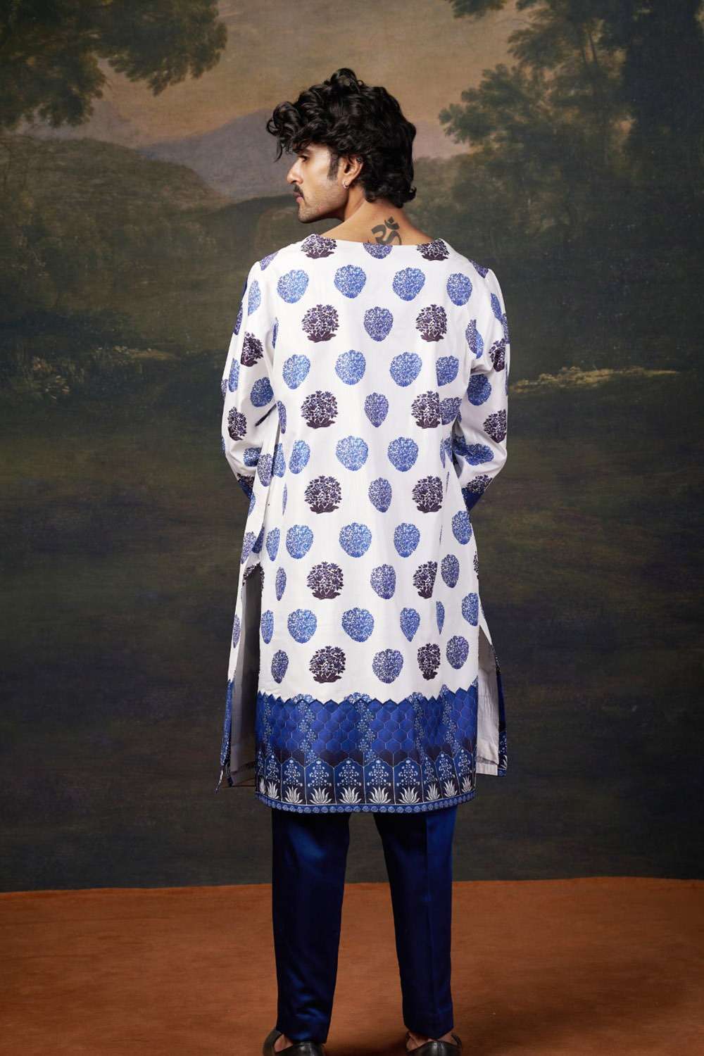 Stylish Angrakha Kurta Set image 2