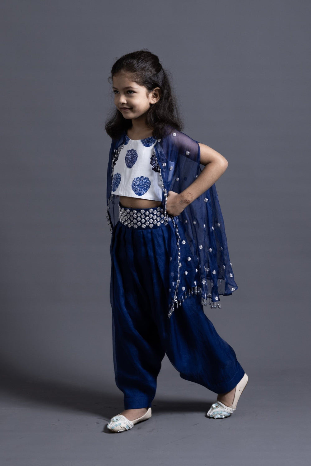 Hand Embroidered Dhoti Set image 5