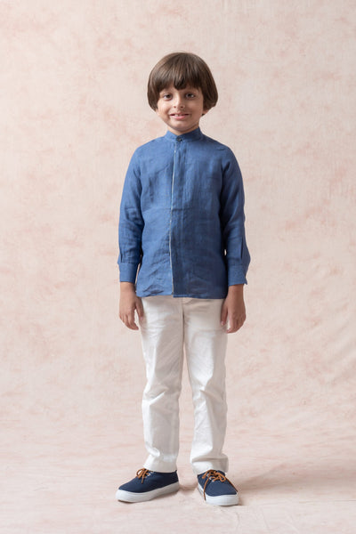 Pure linen grey shirt image 2