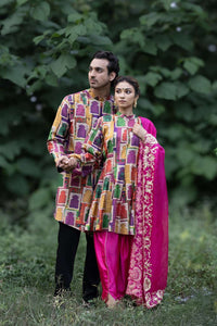 Hand-Embroidered Jharokha Print Twinning Set for men + Women image 0