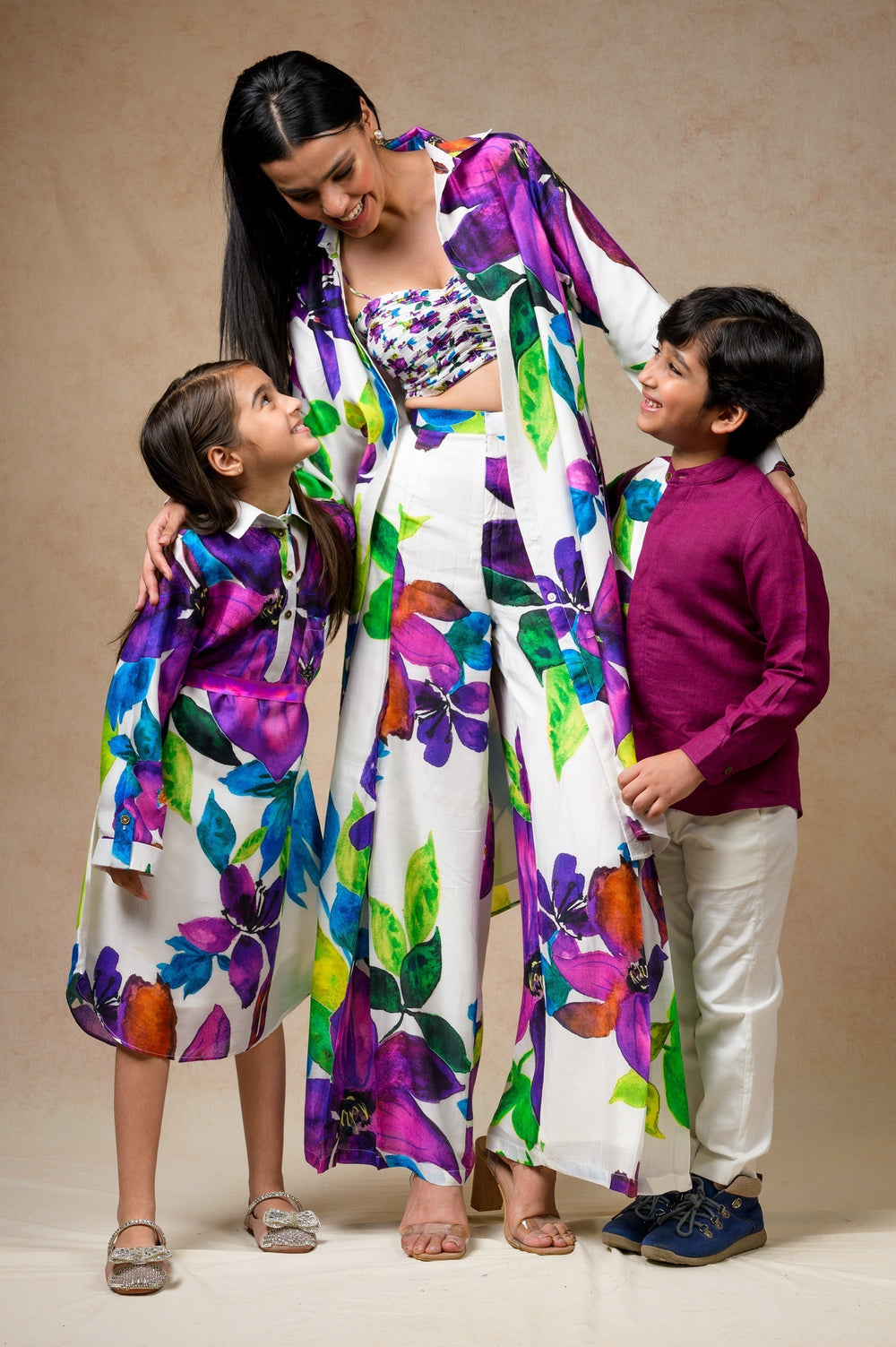 Floral print twinning set for Sister + Brother image 18