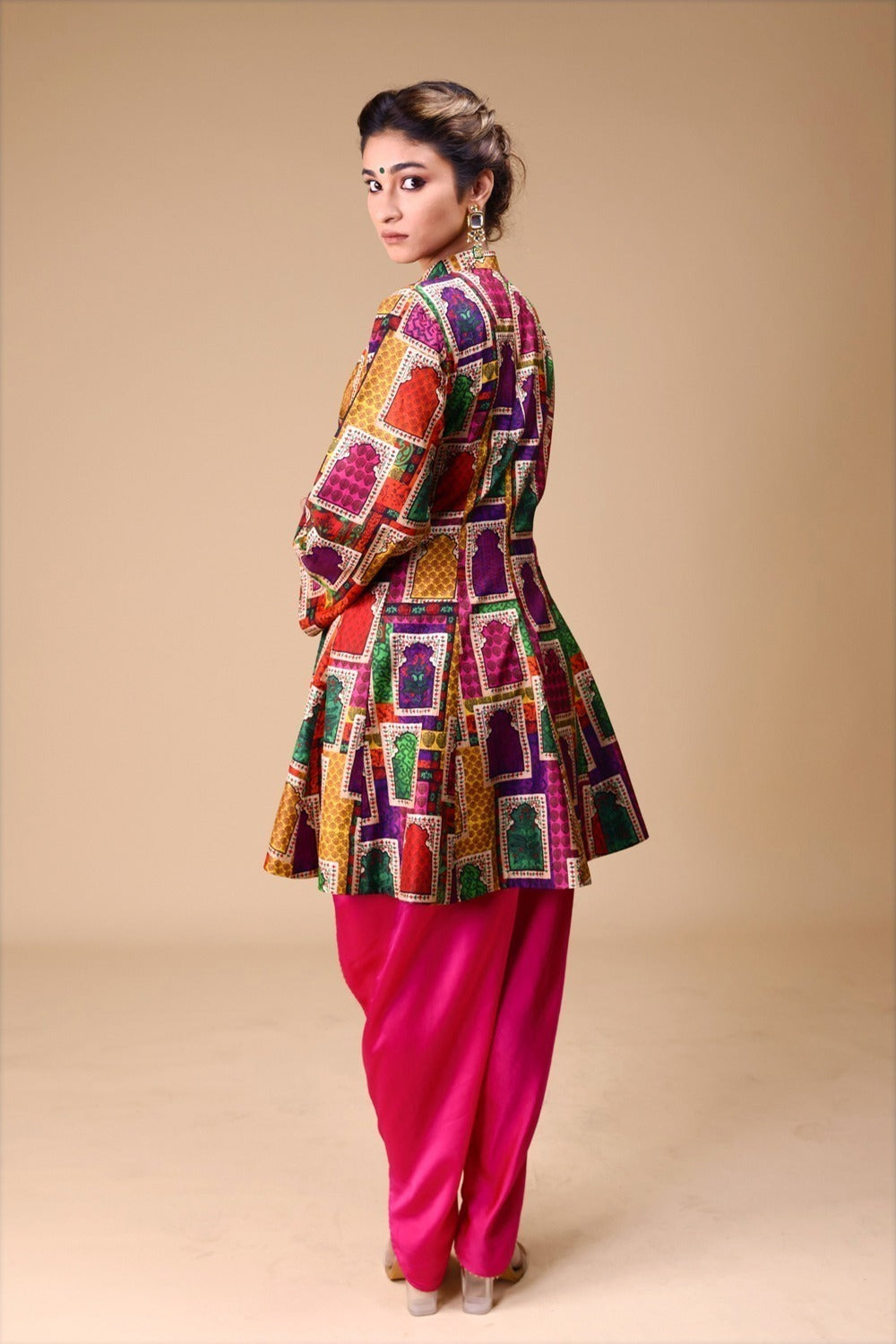 Kalidar Kurti With Tulip Pants And Heavy Hand-Embroidered Zardosi Work Dupatta image 7
