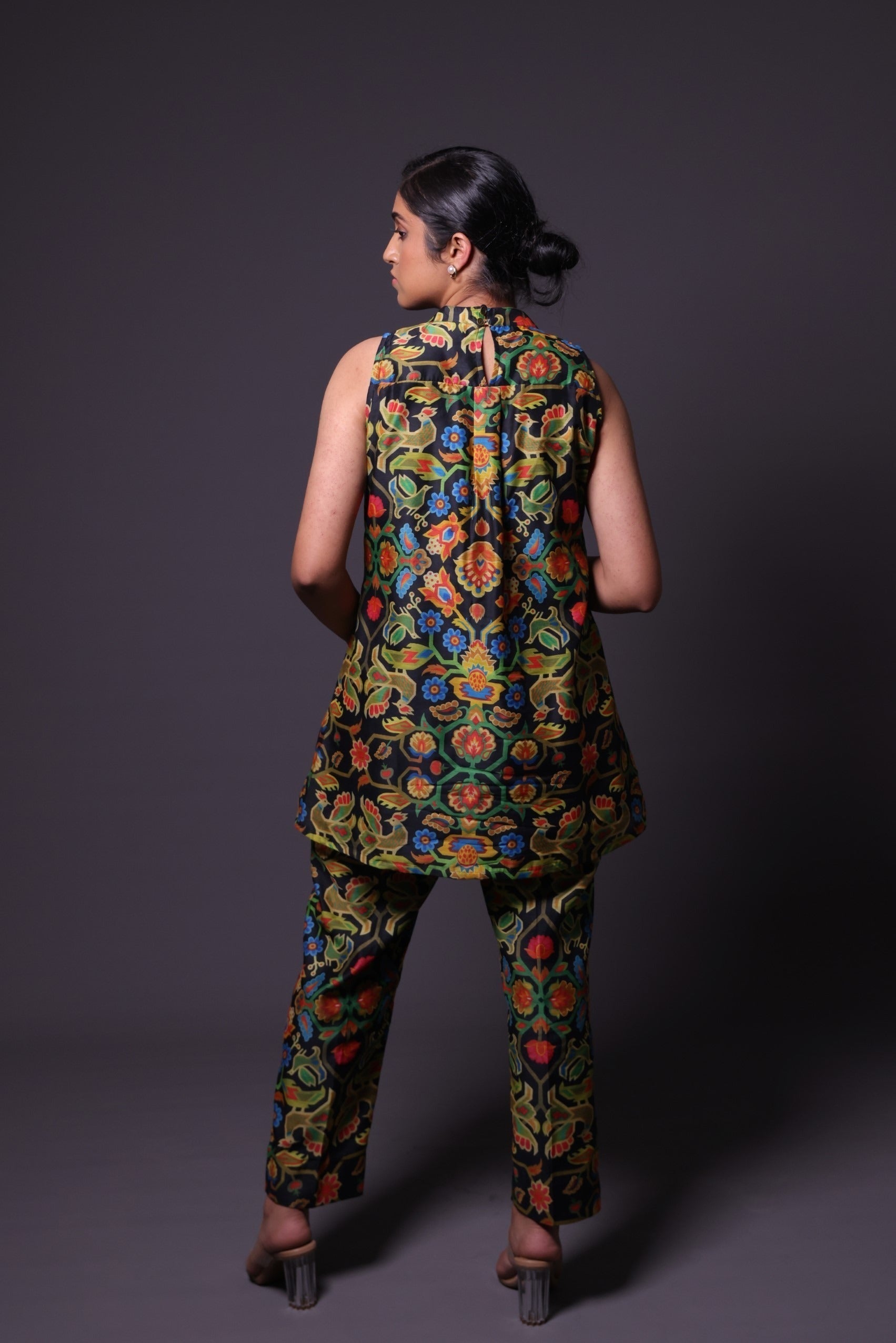 Printed Coord Set with Hand Embroidery image 4