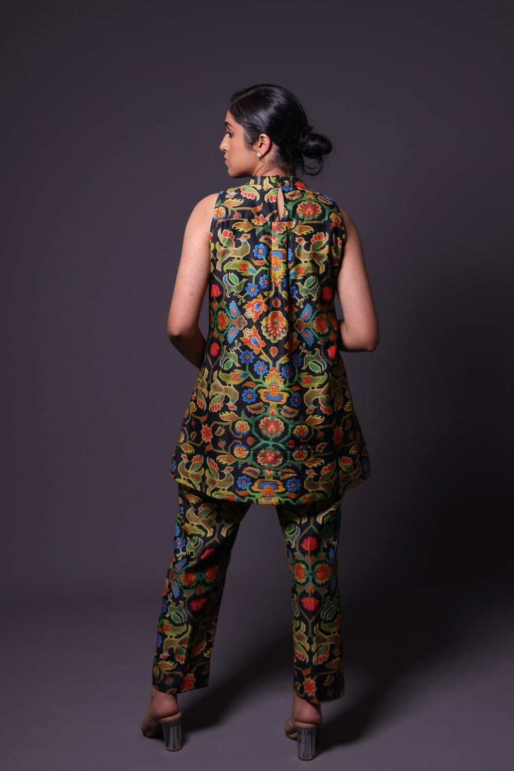 Printed Coord Set with Hand Embroidery image 4