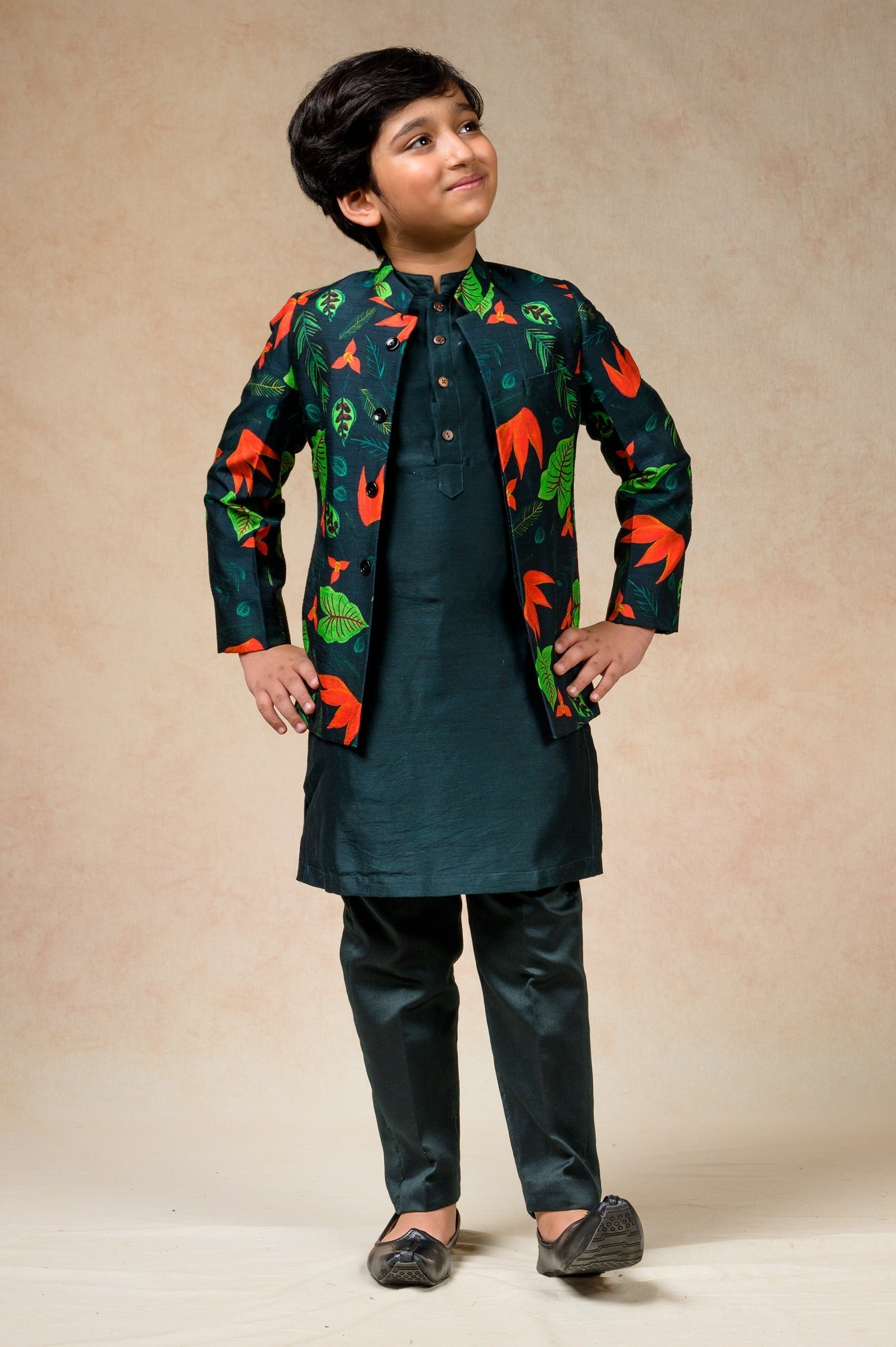 Indo Western Sherwani With Kurta Pyjama image 6