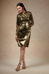 Gold Bodycon Dress image 0