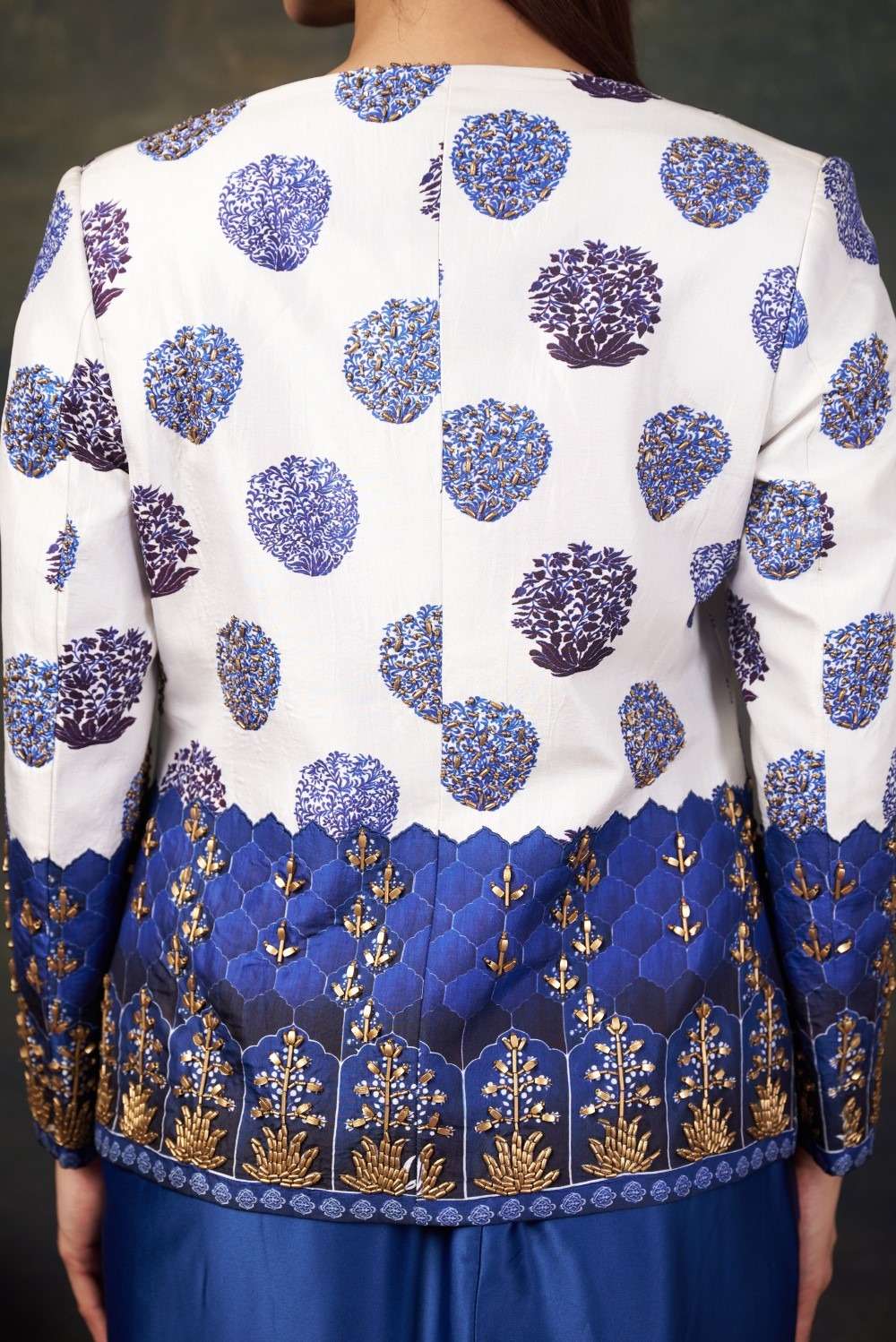 Celebrity Sapna Choudhary in Hand Embroidered Coat With Pre-Draped Saree image 6