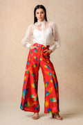 Organza Top With Flared Pants image 0