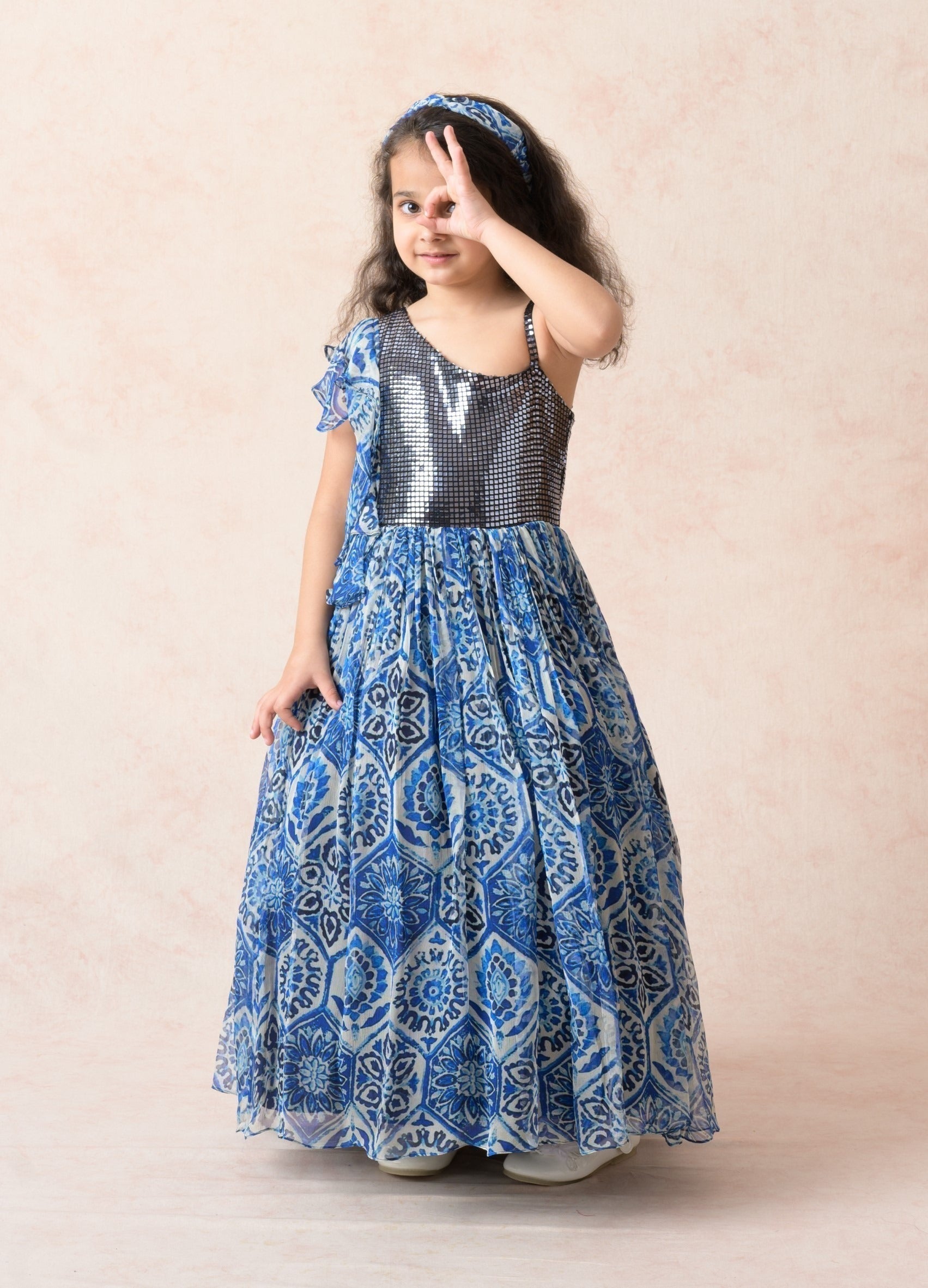 Maya metallic gown image 4