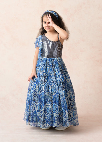 Maya metallic gown image 4