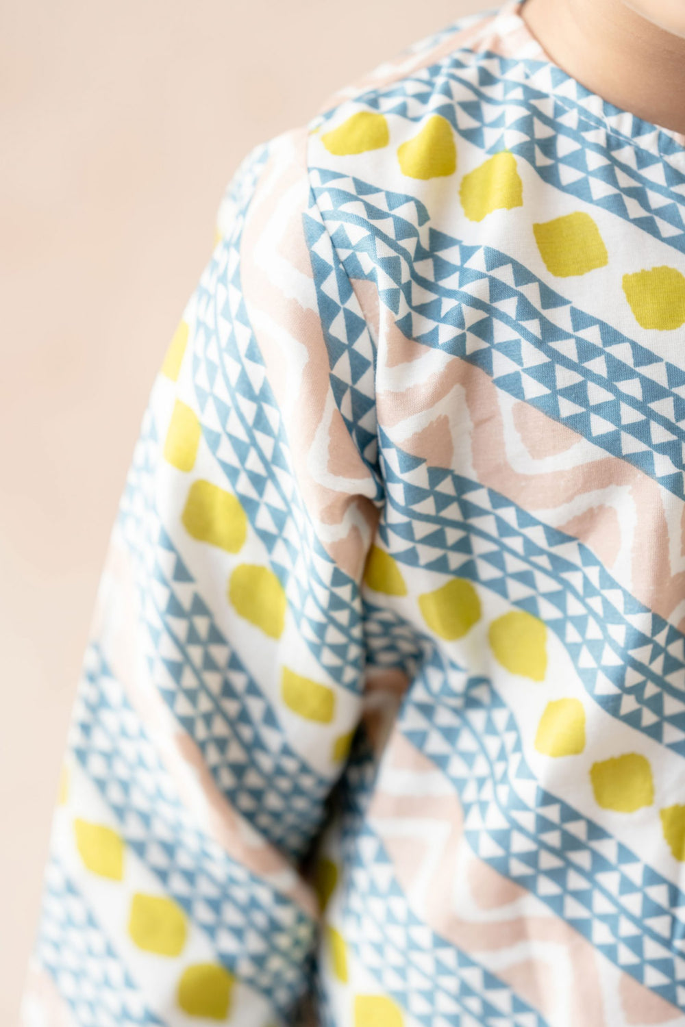 Geometric print kurta, pyjama image 4