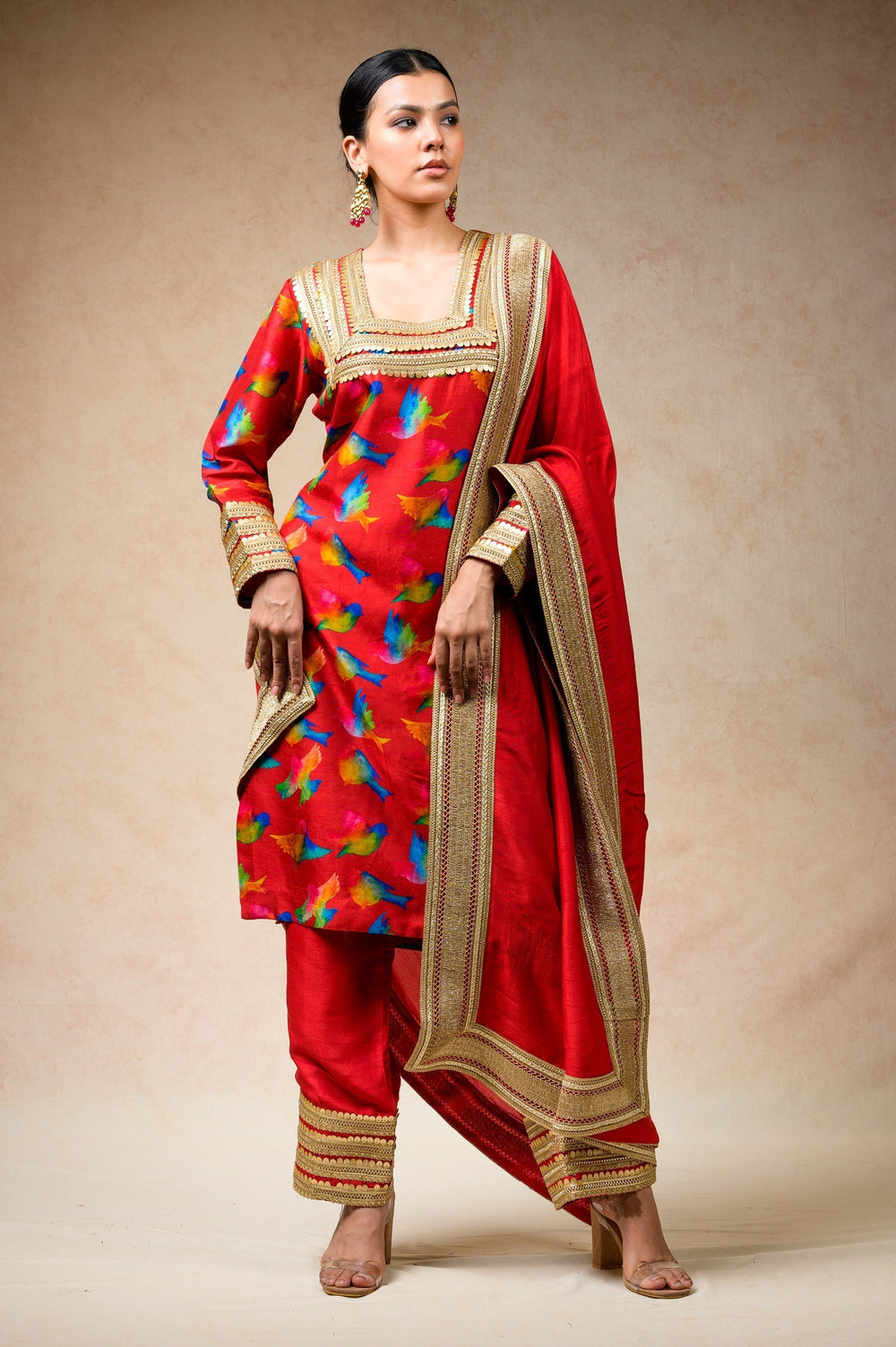 Suit With Palazzo, Dupatta image 4