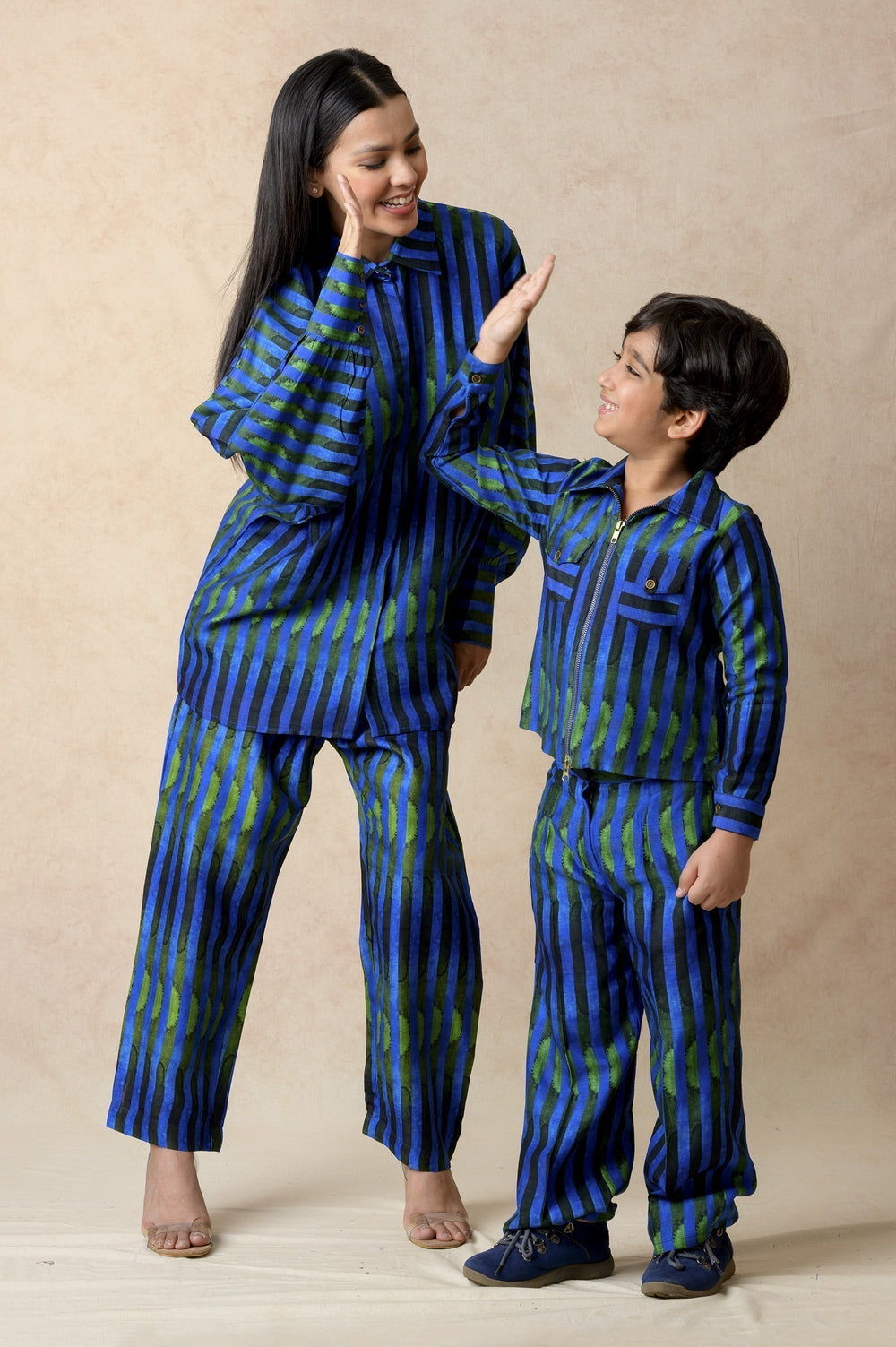 Stripes print twinning set for Mom + Son image 0