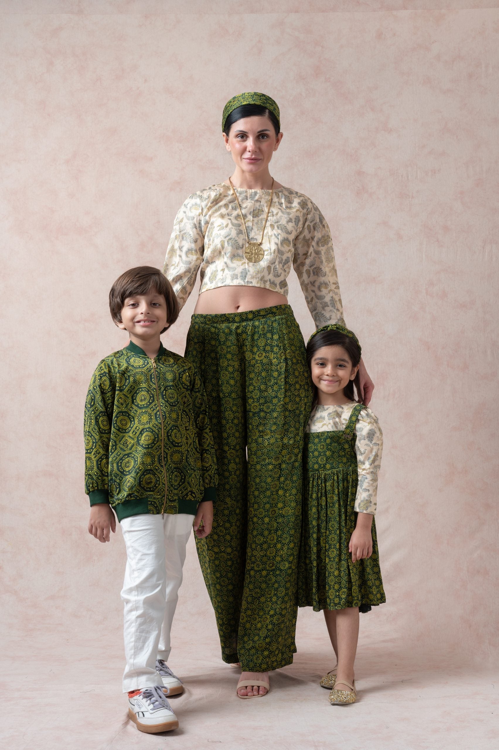 Ajrakh Print Twinning Set for Mom + Daughter image 16