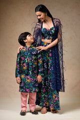 Multicolor jungle print twinning set for Mom + Son image 0