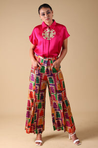 Anaya Hand-Embroidered Shirt With Pleated Pant Set