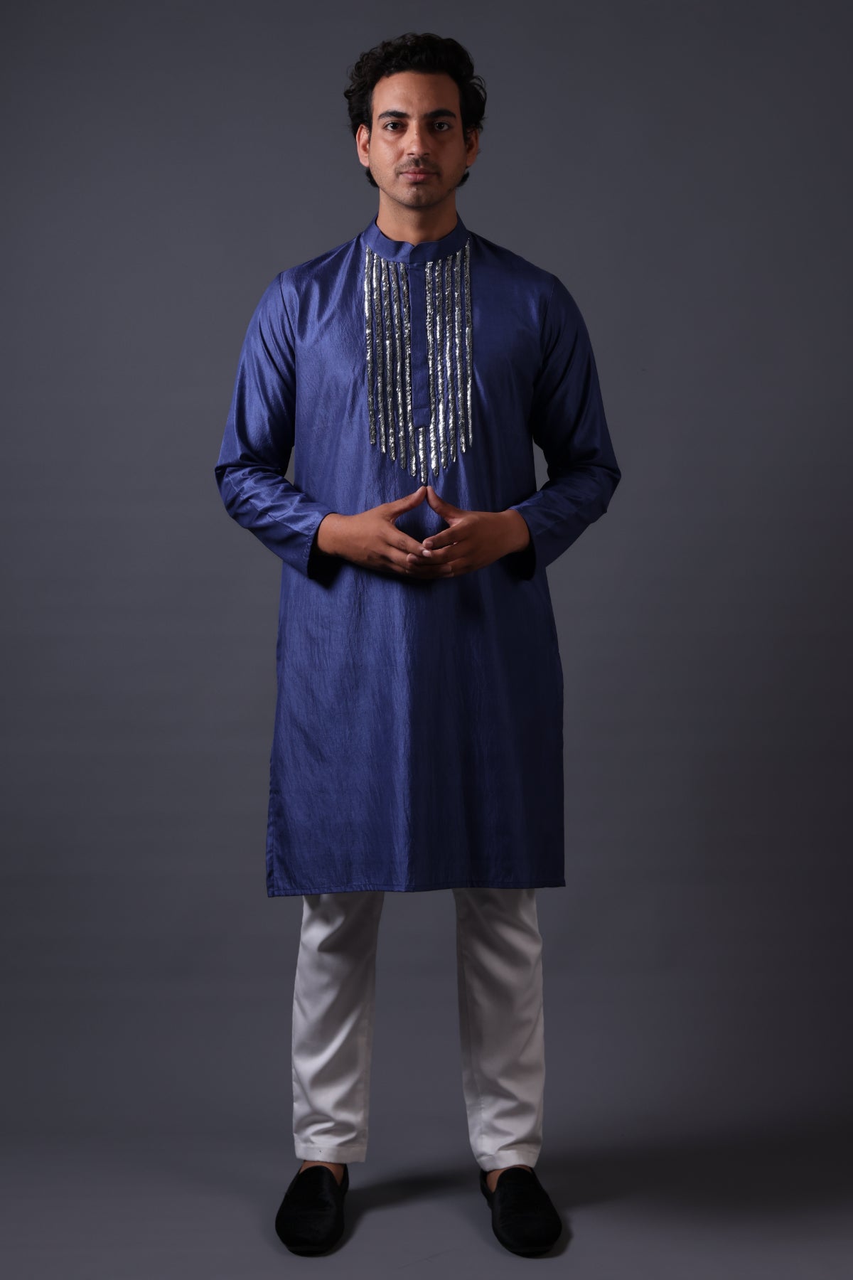 Diya Hand Embroidered Pintuck Kurti With Pants