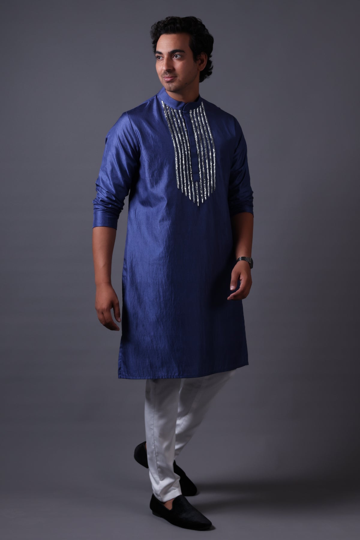 Diya Hand Embroidered Pintuck Kurti With Pants