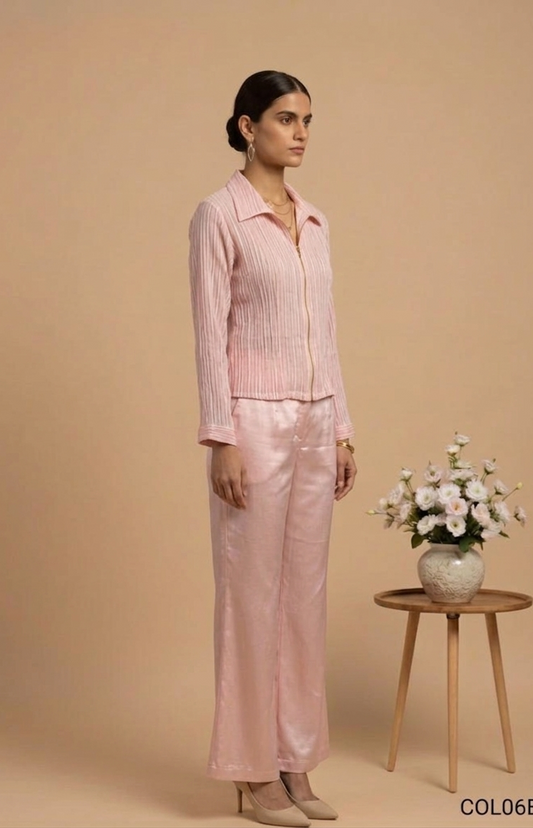 Aura — Embroidered Satin & Organza Co-ord Set