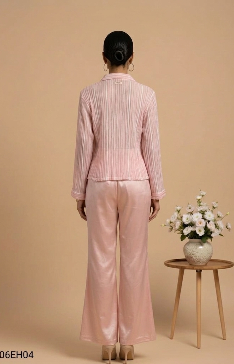 Aura — Embroidered Satin & Organza Co-ord Set