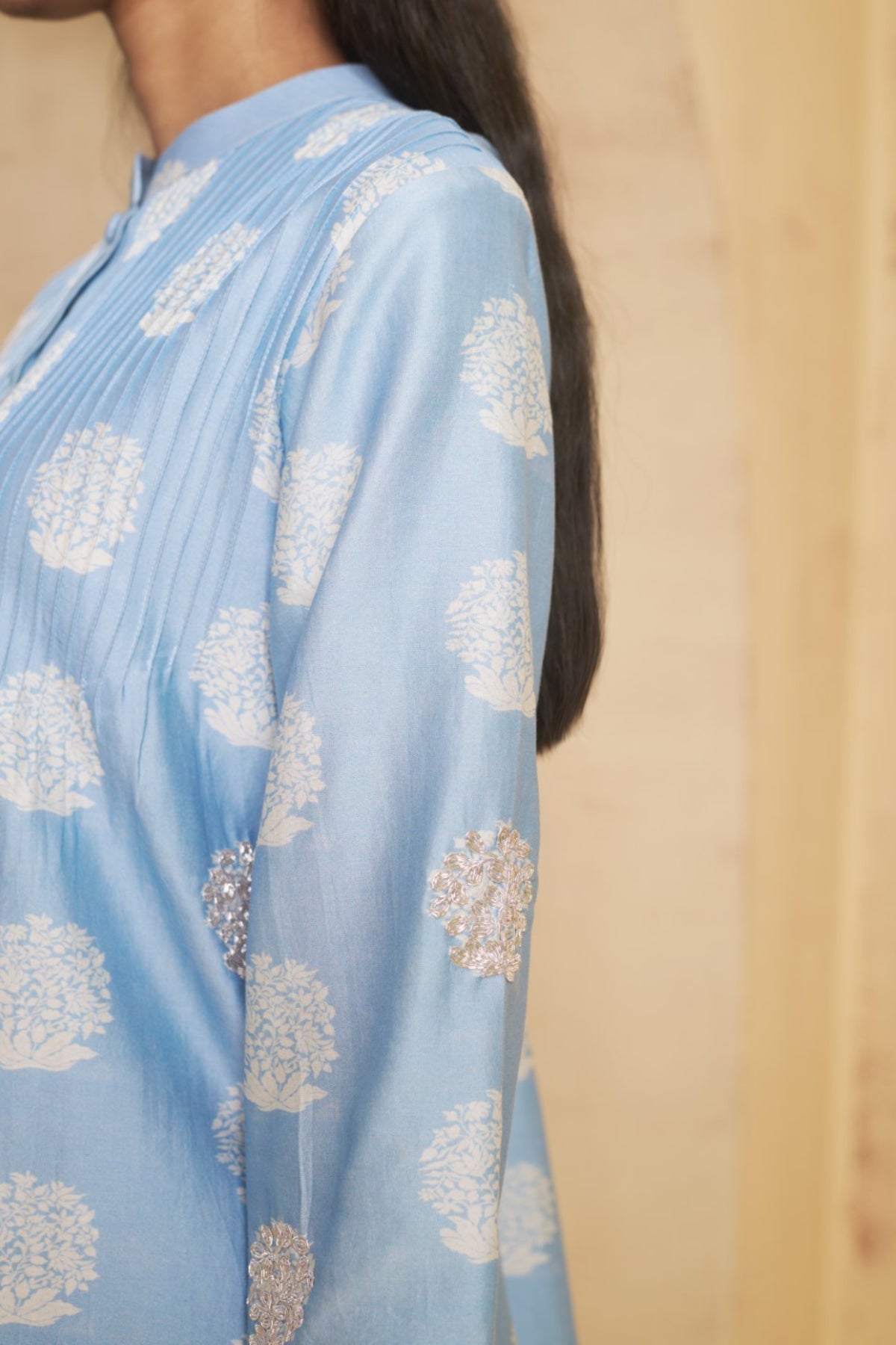 Gulshan Hand Embroidered Pintuck Kurti With Pant