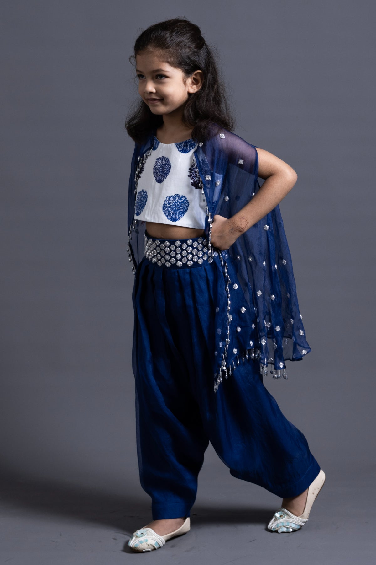 Hand Embroidered Dhoti Set