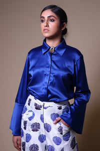 Noor Hand Embroidered Flared Pants With Shirt