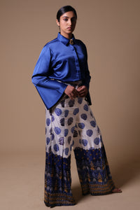 Noor Hand Embroidered Flared Pants With Shirt