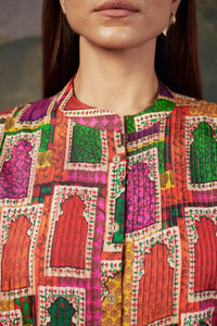 Hand Embroidered Pintuck kurti with pants