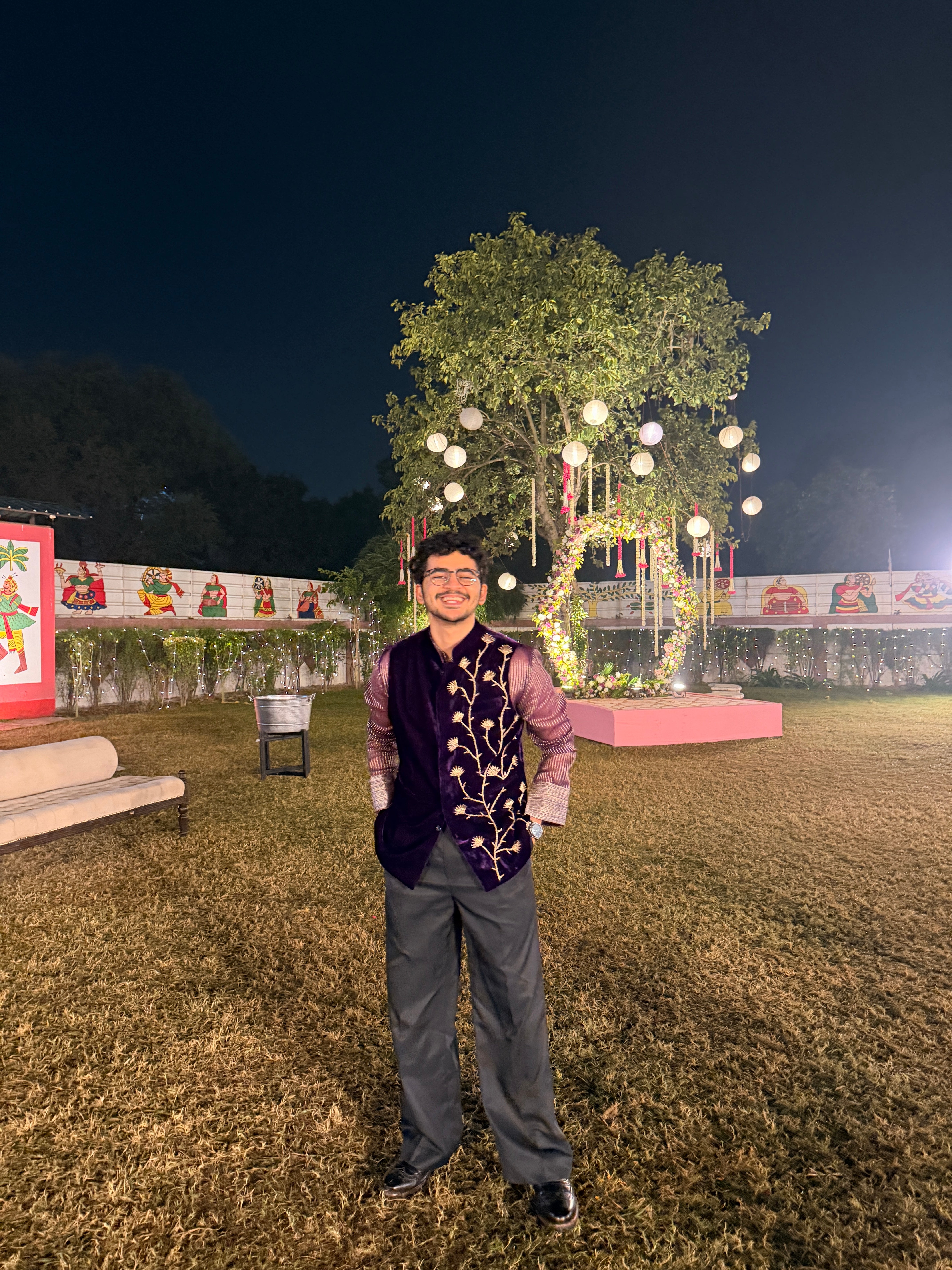 Entrepreneur Ayush Shukla in our Zardozi Nehru jacket set