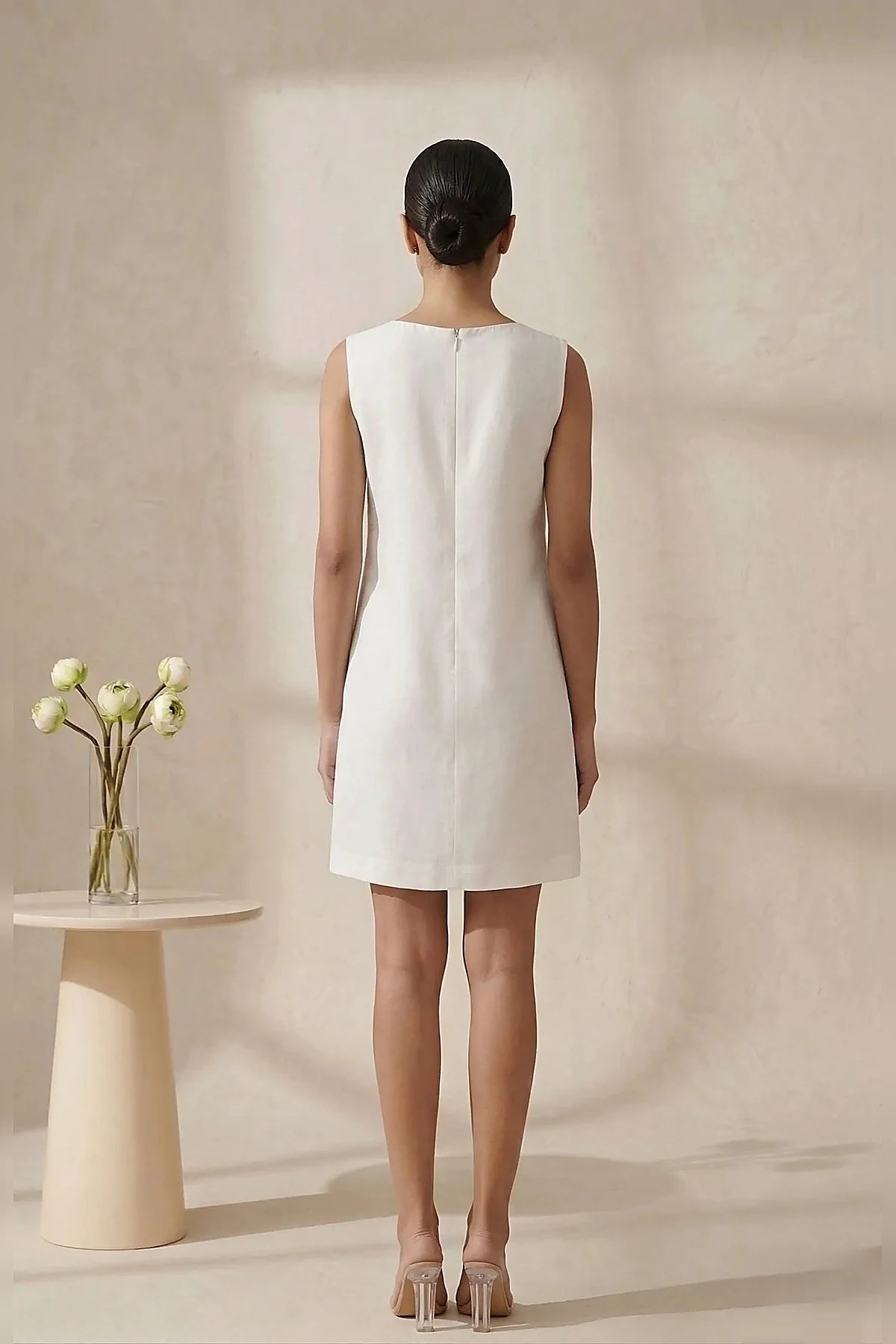 Avira — Hand-Embroidered Cotton Cutwork Floral Dress