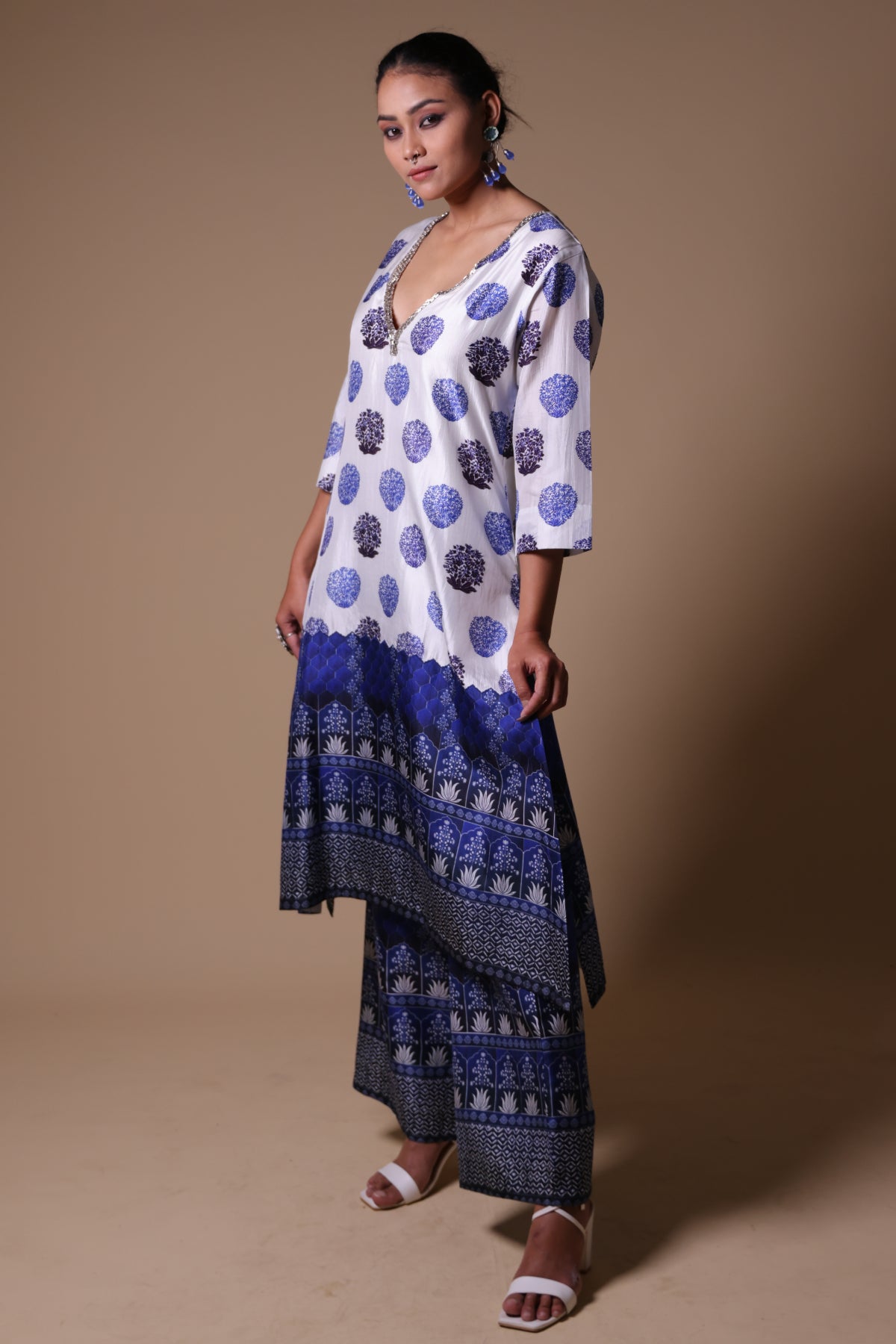 Isha Stone Work Kurta With Palazzo