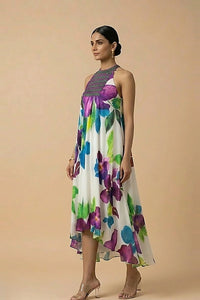 Isla — Embroidered Silk Shantoon Dress