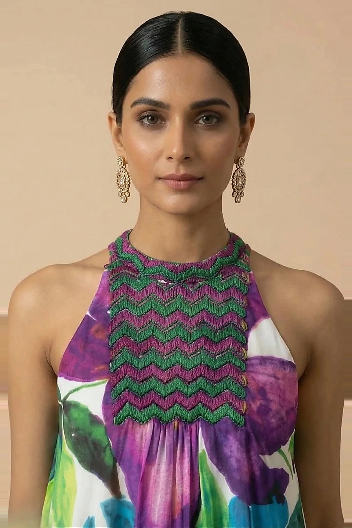 Isla — Embroidered Silk Shantoon Dress