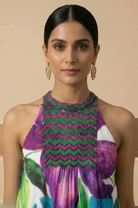 Isla — Embroidered Silk Shantoon Dress