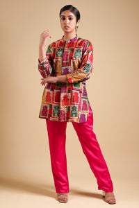 Samaira zardosi hand embroidered jharoka print co-ord set