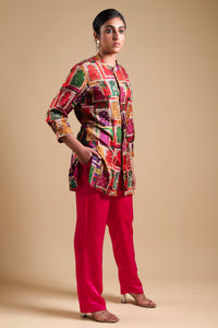 Samaira zardosi hand embroidered jharoka print co-ord set