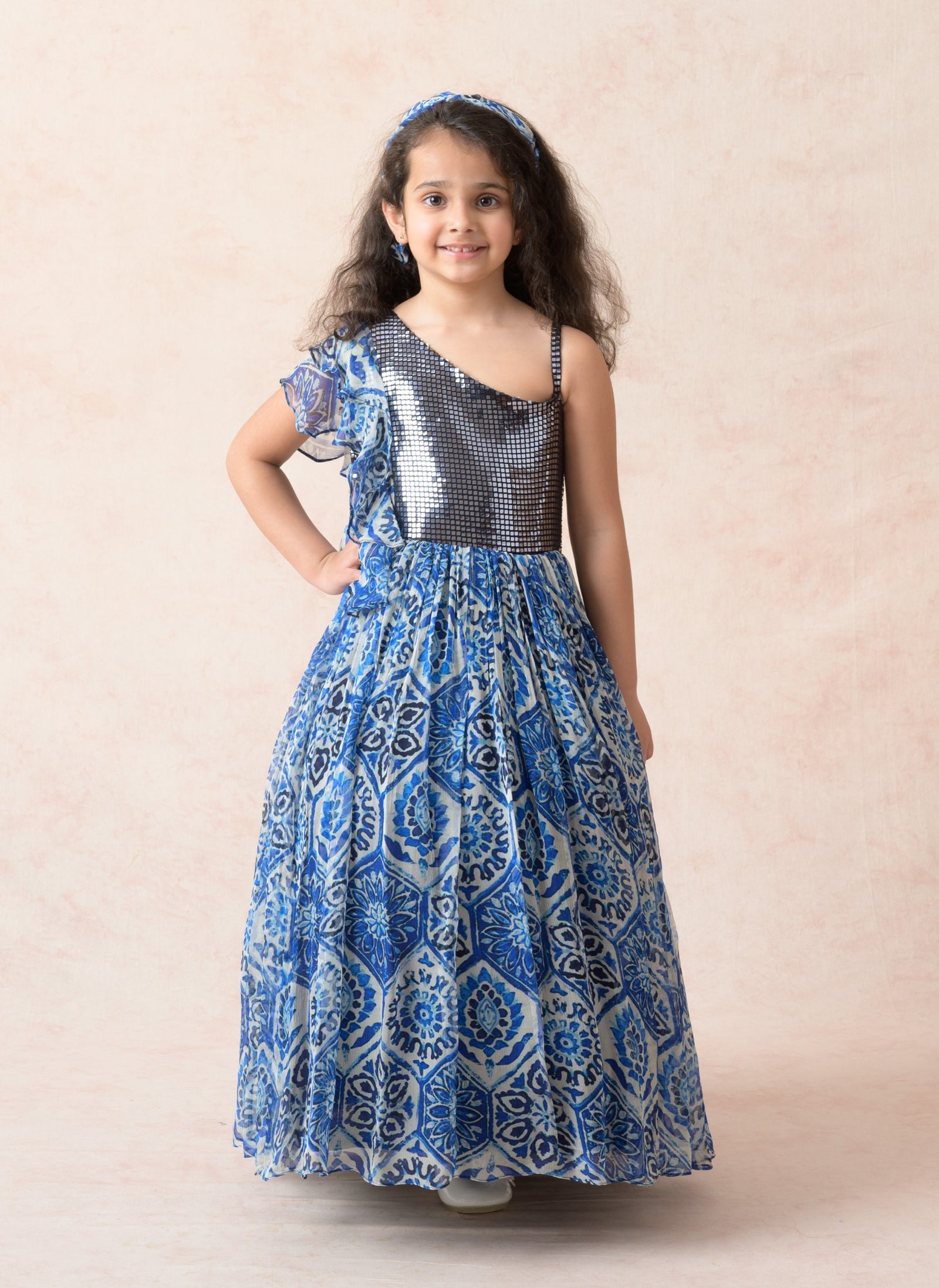 Chiffon layered gown
