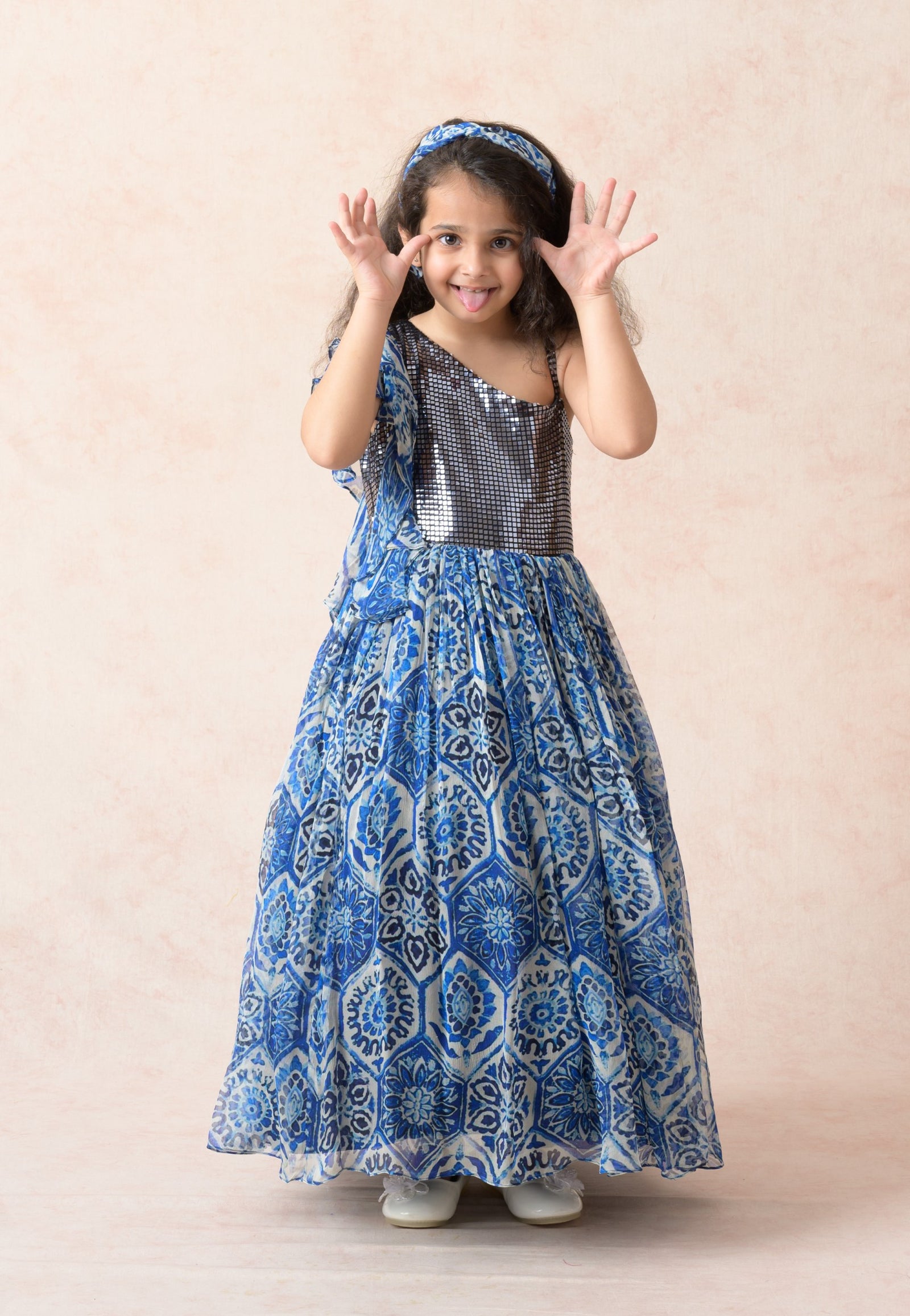 Chiffon layered gown
