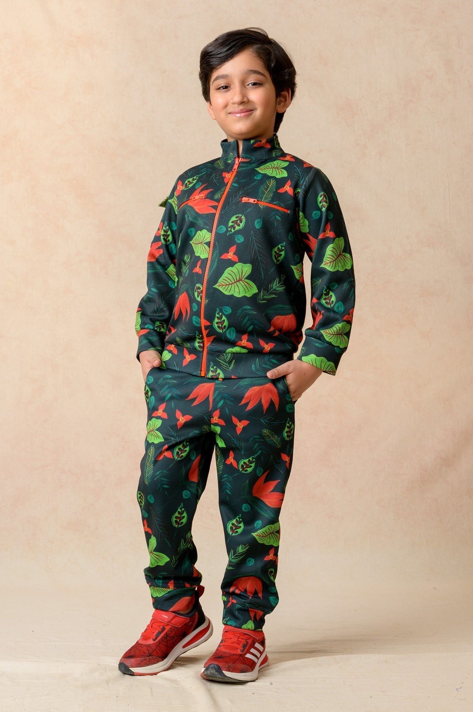 Flaming Lily print twinning set for Sister + Brother