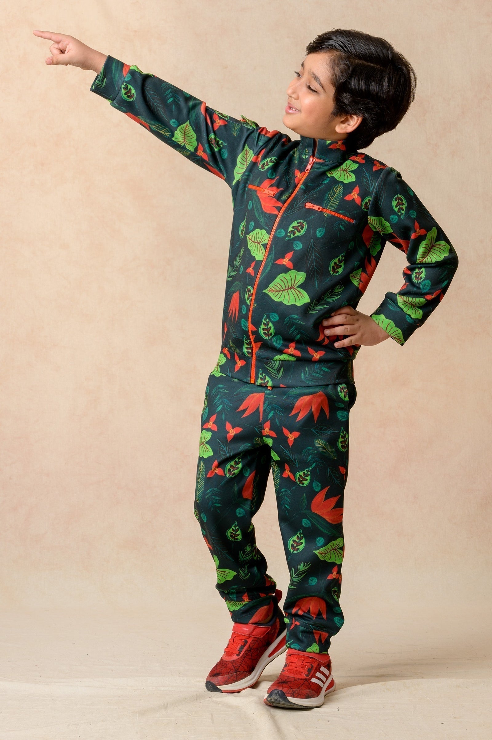 Flaming Lily print twinning set for Sister + Brother