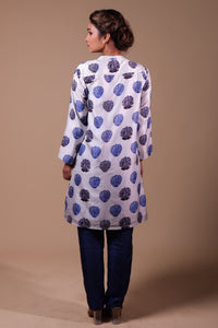 Pihu Hand Embroidered Pintuck Kurti With Pant