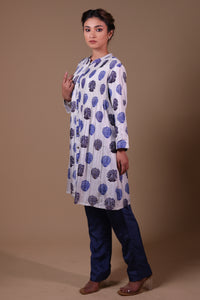 Pihu Hand Embroidered Pintuck Kurti With Pant